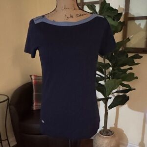 Lauren Ralph Lauren Dark Blue Short Sleeve Top